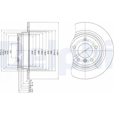 Delphi | Bremsscheibe | BG3044