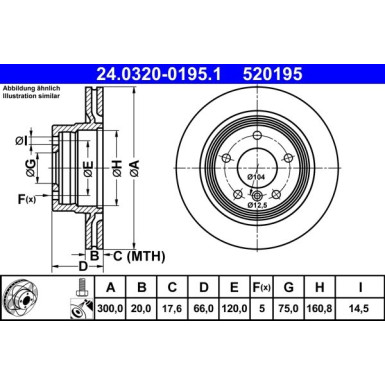 ATE | Bremsscheibe | 24.0320-0195.1