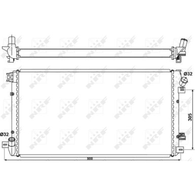 NRF | Kühler, Motorkühlung | 53076