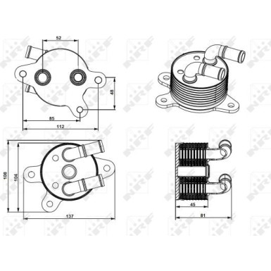 NRF | Ölkühler, Automatikgetriebe | 31750