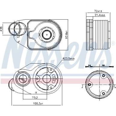 Nissens | Ölkühler, Motoröl | 90932