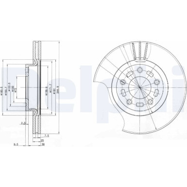 Delphi | Bremsscheibe | BG3928