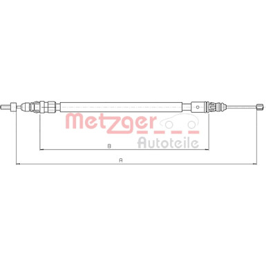 Metzger | Seilzug, Feststellbremse | 10.4663