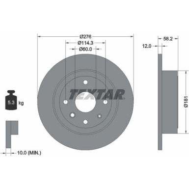 Textar | Bremsscheibe | 92225103