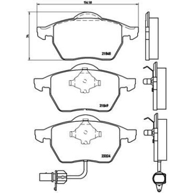 Brembo | Bremsbelagsatz, Scheibenbremse | P 85 060