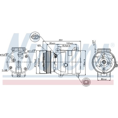 Nissens | Kompressor, Klimaanlage | 89281