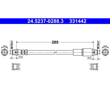 ATE | Bremsschlauch | 24.5237-0288.3