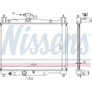 Nissens | Kühler, Motorkühlung | 64789A