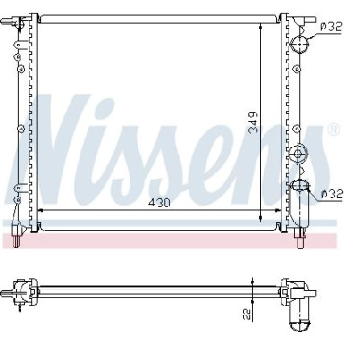 Nissens | Kühler, Motorkühlung | 63919