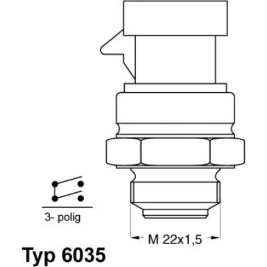 Wahler | Temperaturschalter, Kühlerlüfter | 6035.92D