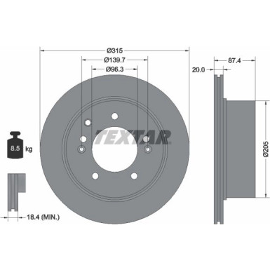 Textar | Bremsscheibe | 92147400