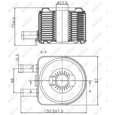 NRF | Ölkühler, Motoröl | mit Dichtung | 31735