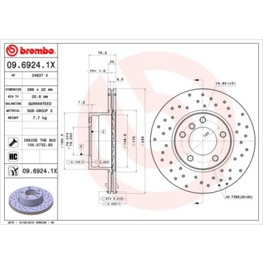 Brembo | Bremsscheibe | 09.6924.1X