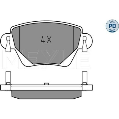 Meyle | Bremsbelagsatz, Scheibenbremse | 025 235 5717/PD