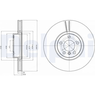 Delphi | Bremsscheibe | BG9063C