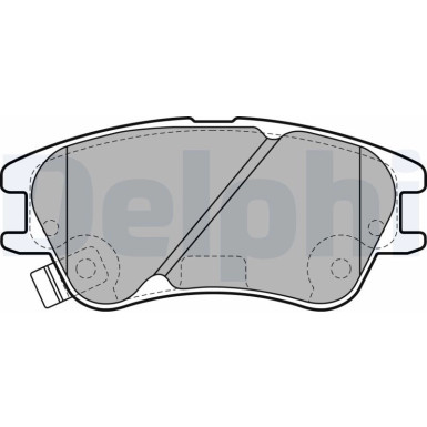 Delphi | Bremsbelagsatz, Scheibenbremse | LP2062
