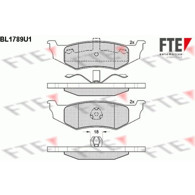 FTE | Bremsbelagsatz, Scheibenbremse | 9010360