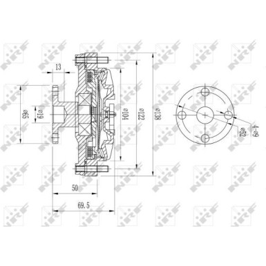 NRF | Kupplung, Kühlerlüfter | 49652