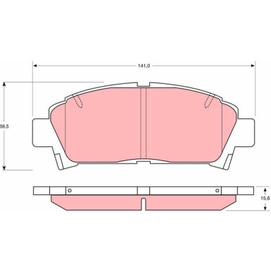TRW | Bremsbelagsatz, Scheibenbremse | GDB1145