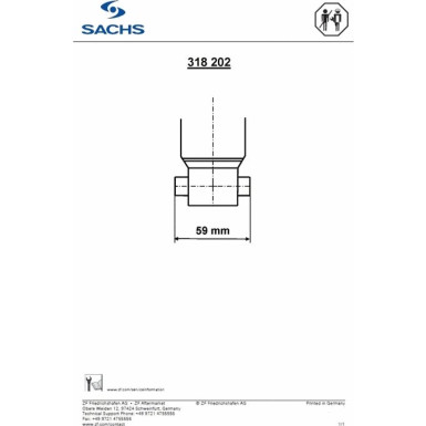 Sachs | Stoßdämpfer | 318 202