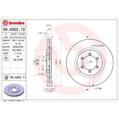 Brembo | Bremsscheibe | 09.A302.11