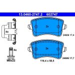 ATE 13.0460-2747.2 Bremsbeläge für AUDI A5, A4, Q5 nicht für Verschleißwarnanzeiger vorbereitet