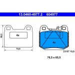 ATE | Bremsbelagsatz, Scheibenbremse | 13.0460-4977.2