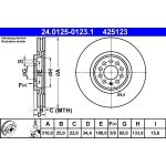 ATE | Bremsscheibe | 24.0125-0123.1