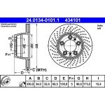 ATE | Bremsscheibe | 24.0134-0101.1