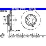 ATE | Bremsscheibe | 24.0330-0193.1