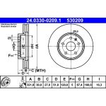 ATE | Bremsscheibe | 24.0330-0209.1