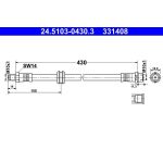 ATE | Bremsschlauch | 24.5103-0430.3