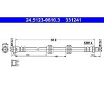 ATE | Bremsschlauch | 24.5123-0610.3