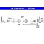 ATE | Bremsschlauch | 24.5140-0650.3