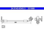 ATE | Bremsschlauch | 24.5143-0343.3