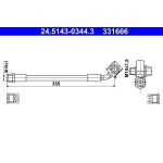 ATE | Bremsschlauch | 24.5143-0344.3