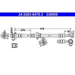 ATE | Bremsschlauch | 24.5283-0470.3