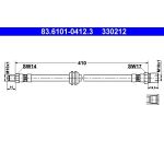 ATE | Bremsschlauch | 83.6101-0412.3