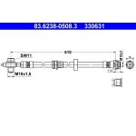 ATE | Bremsschlauch | 83.6238-0508.3