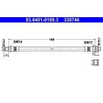 ATE | Bremsschlauch | 83.6401-0159.3