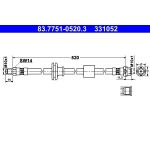 ATE | Bremsschlauch | 83.7751-0520.3