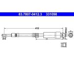 ATE | Bremsschlauch | 83.7807-0412.3