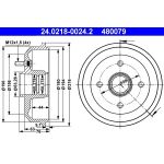 ATE | Bremstrommel | 24.0218-0024.2