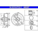 ATE | Bremstrommel | 24.0218-0732.2