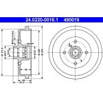 ATE | Bremstrommel | 24.0220-0018.1