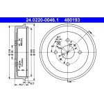 ATE | Bremstrommel | 24.0220-0046.1