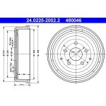 ATE | Bremstrommel | 24.0225-2002.2