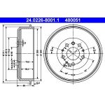 ATE | Bremstrommel | 24.0226-8001.1