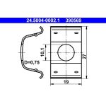 ATE | Halter, Bremsschlauch | 24.5004-0002.1