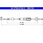 ATE | Seilzug, Kupplungsbetätigung | 24.3728-0130.2